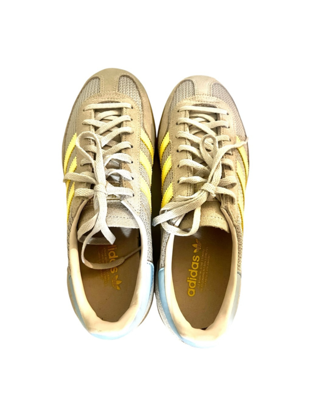 adidas Handball Spezial in "Footwear Gray / Powder Yellow" Women Sneakers Size 7 - Picture 3 of 9